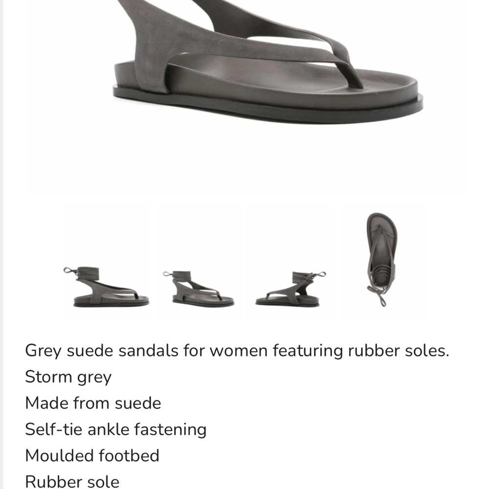 Women's Grey Suede Sandals